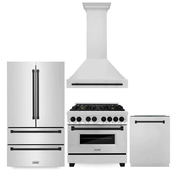 Unique 1885369 4 piece Marshmallow White Kitchen Appliances Package