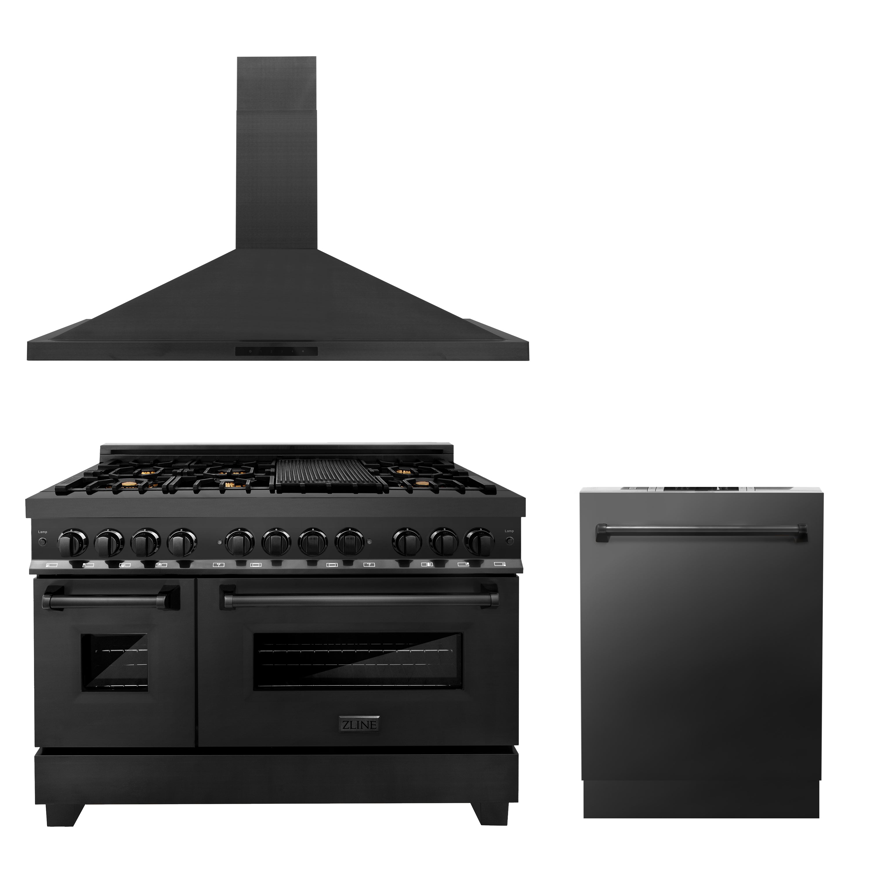 ZLINE 36 Kitchen Package with Stainless Steel Dual Fuel Range and Convertible Vent Range Hood (2KP-RARH36)