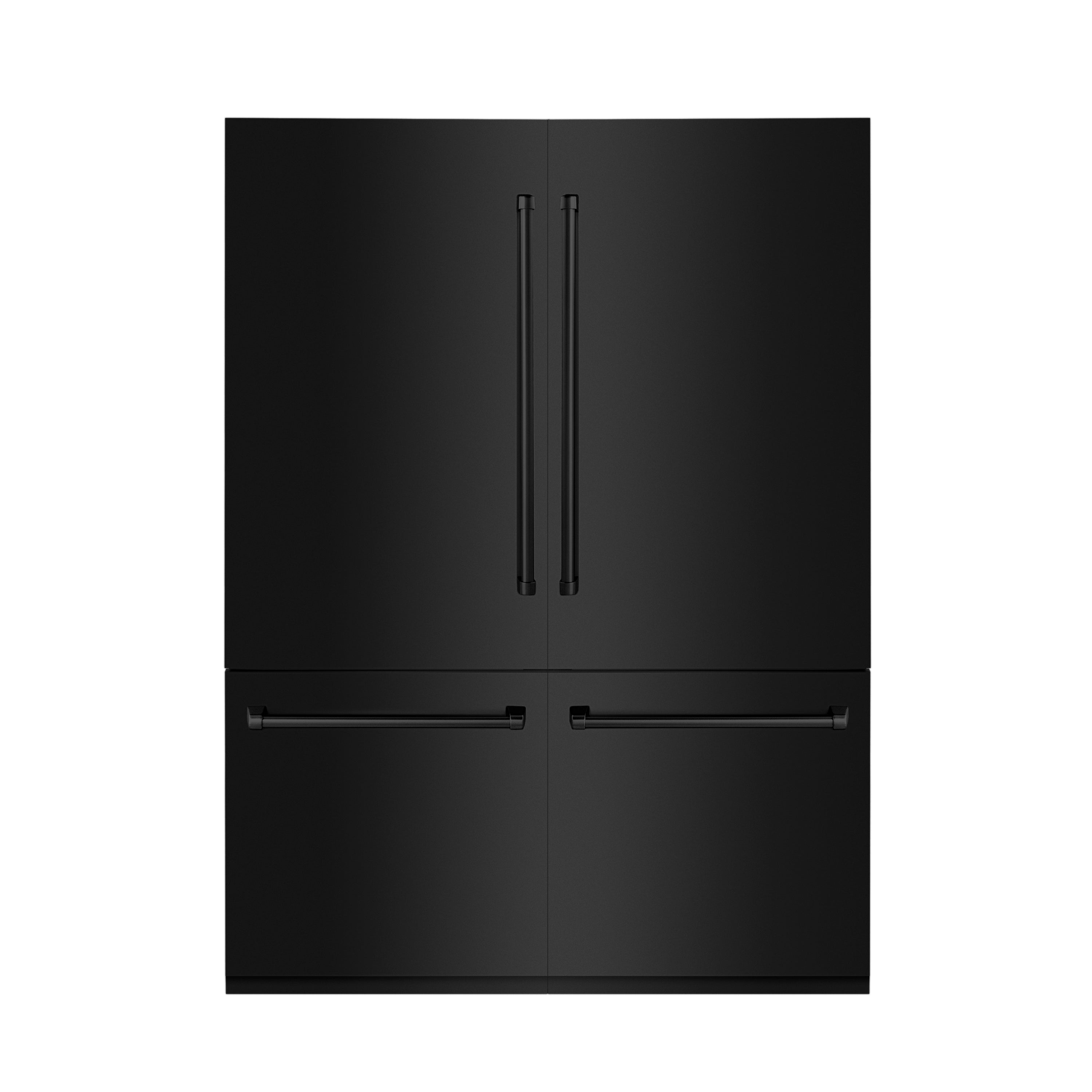 ZLINE 60 32.2 Cu. ft. Built-In 4-Door French Door Refrigerator with Internal Water and Ice Dispenser in Black Stainless Steel (RBIV-BS-60)